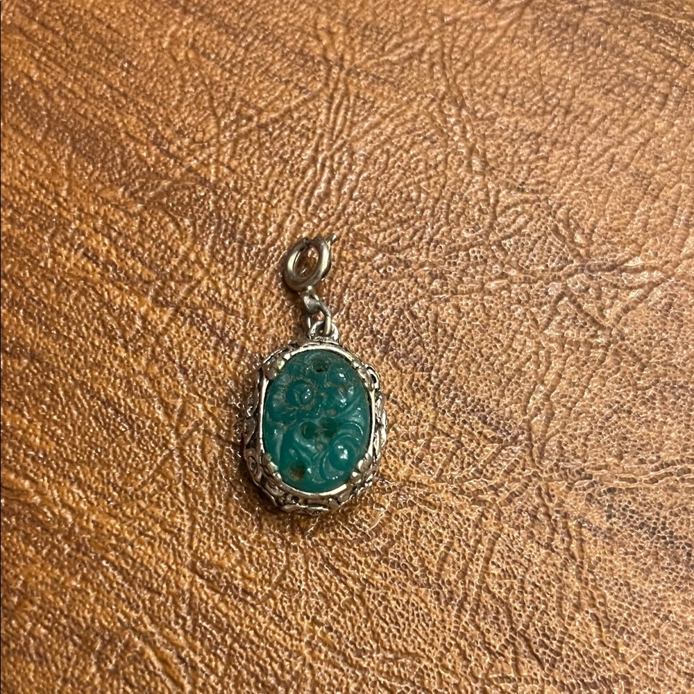 Elegant Green and Gold Pendant